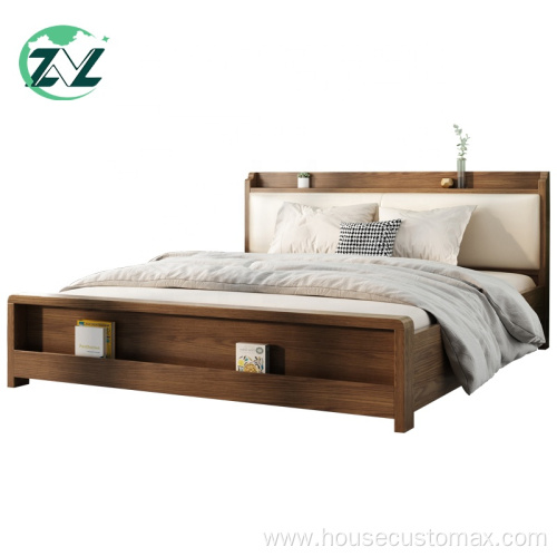 Bedroom Furniture Liftable Board With Storage Wooden Bed